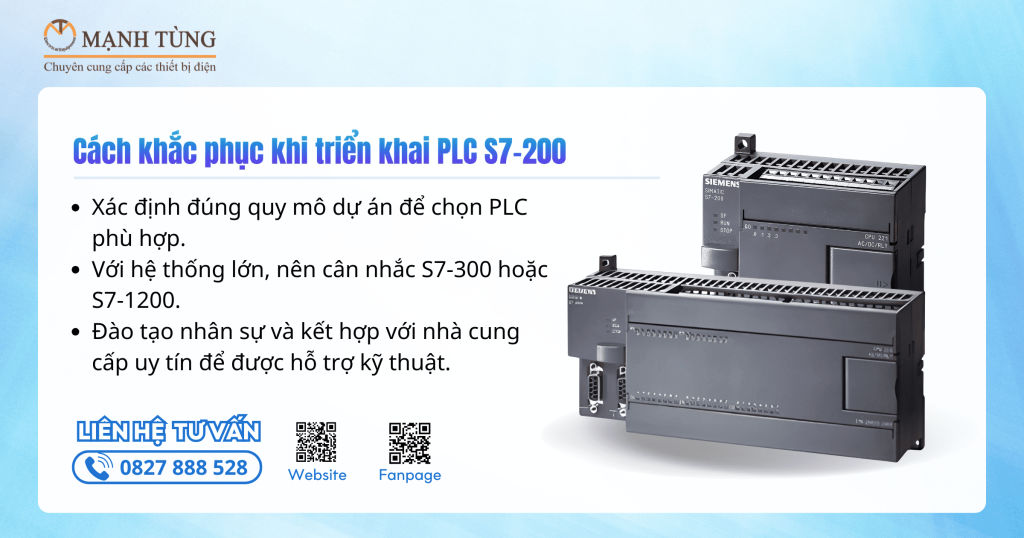 Cách khắc phục khi triển khai PLC S7-200