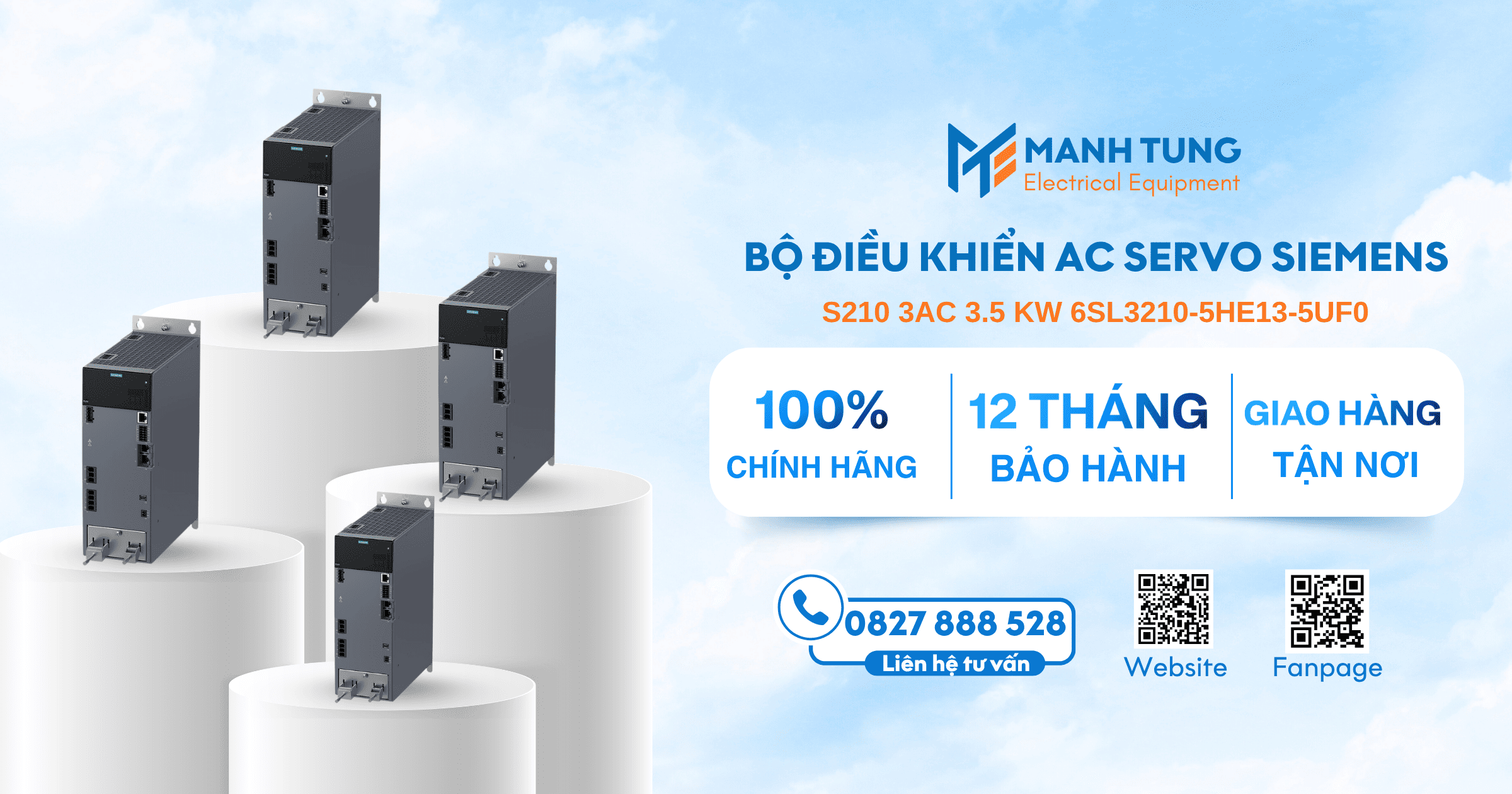 Mạnh Tùng nhà cung cấp BỘ ĐIỀU KHIỂN AC SERVO SIEMENS S210 3AC 3.5 KW 6SL3210-5HE13-5UF0 uy tín chính hãng