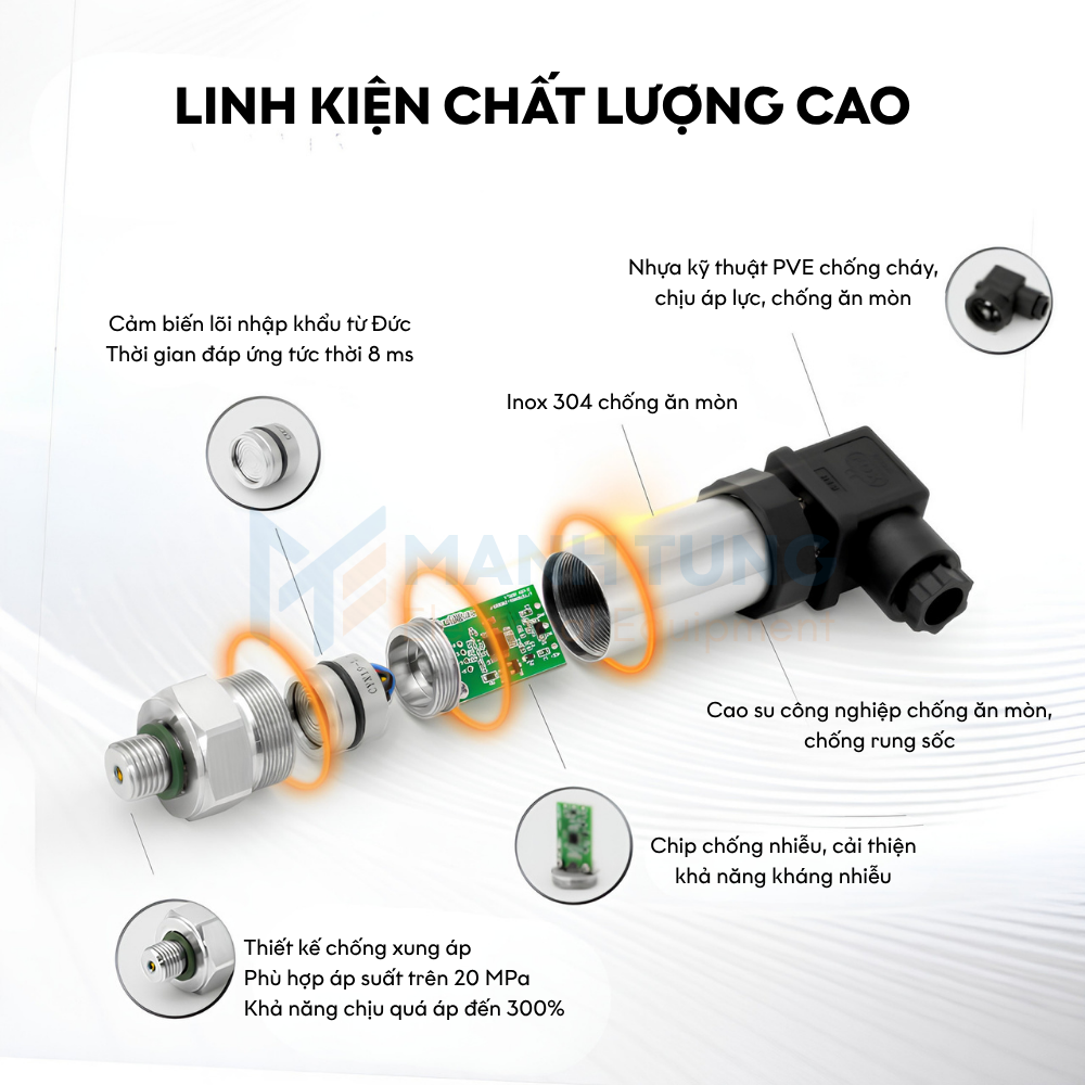 Cấu tạo cảm biến áp suất LFT2000