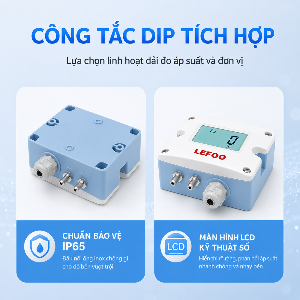 Đặc điểm nổi bật Cảm biến chênh lệch áp suất LFM53