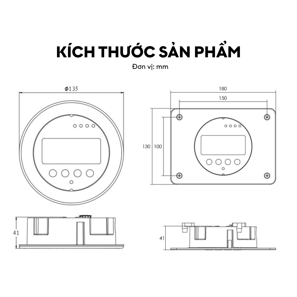 Kích thước Cảm biến chênh lệch áp suất LFM33
