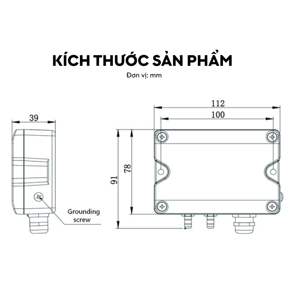 Kích thước Cảm biến chênh lệch áp suất thấp chống cháy nổ LFM751