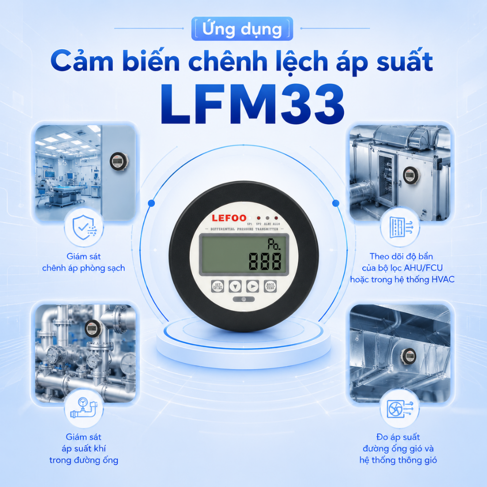 Ứng dụng Cảm biến chênh lệch áp suất LFM33