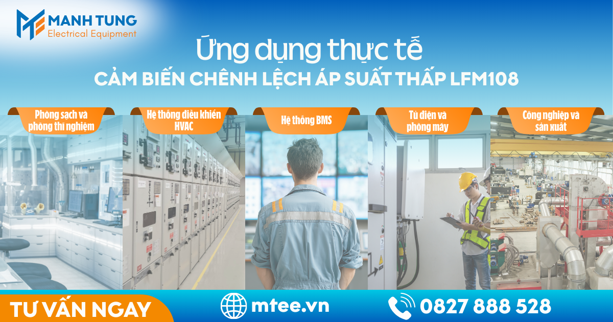 Ứng dụng Cảm biến chênh lệch áp suất thấp LFM108 