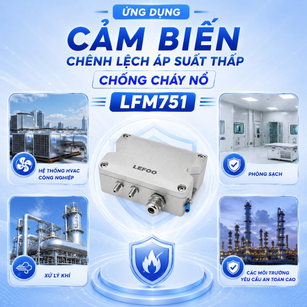 Ứng dụng Cảm biến chênh lệch áp suất thấp chống cháy nổ LFM751