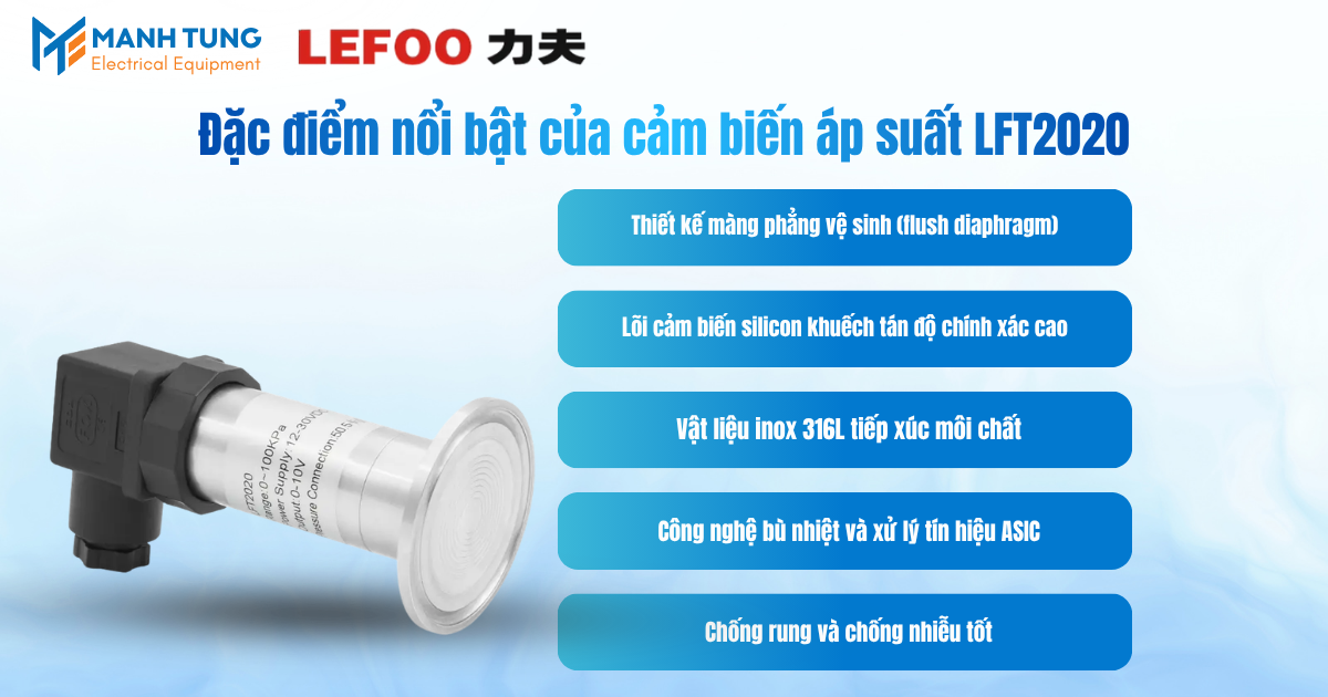 Đặc điểm nổi bật của cảm biến áp suất LFT2020
