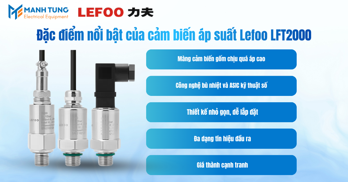 Đặc điểm nổi bật của cảm biến áp suất Lefoo LFT2000