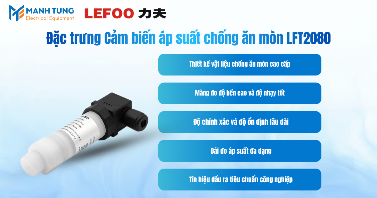 Đặc trưng Cảm biến áp suất chống ăn mòn LFT2080