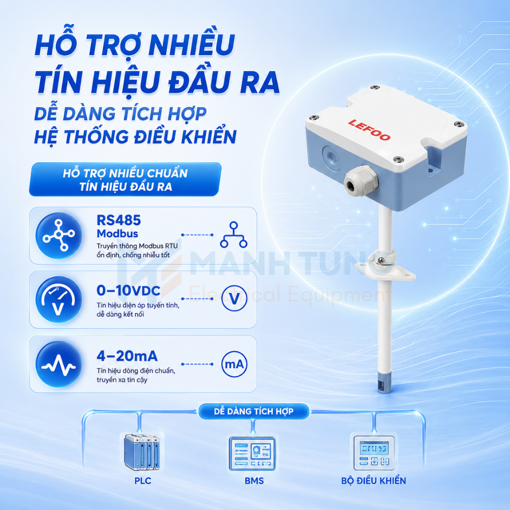 Hỗ trợ nhiều tín hiệu đầu ra, dễ dàng tích hợp hệ thống điều khiển
