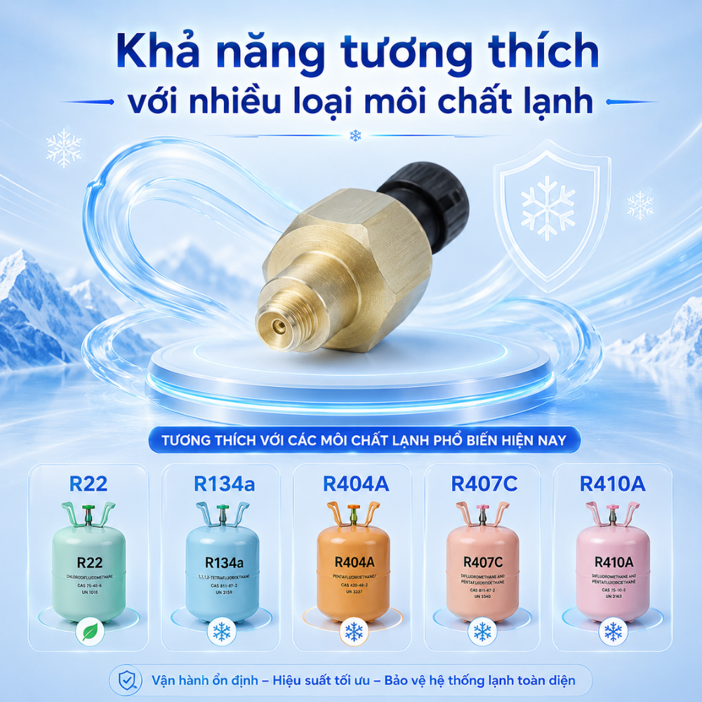 Khả năng tương thích với nhiều loại môi chất lạnh