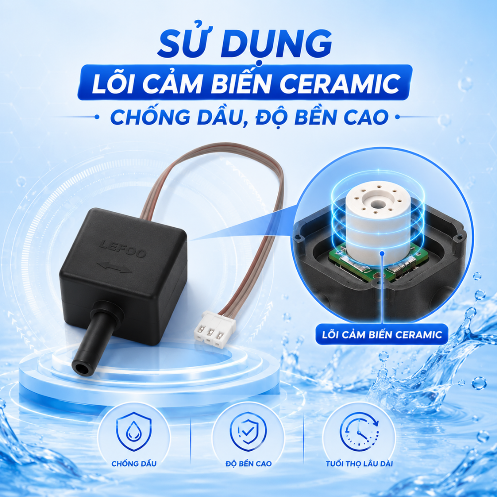 Sử dụng lõi cảm biến ceramic chống dầu, độ bền cao