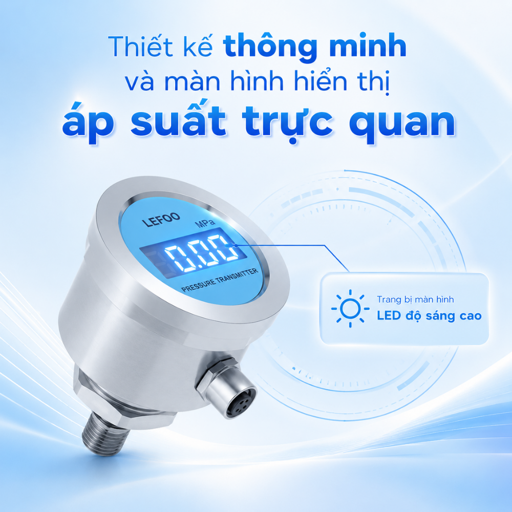 Thiết kế thông minh và màn hình hiển thị áp suất trực quan