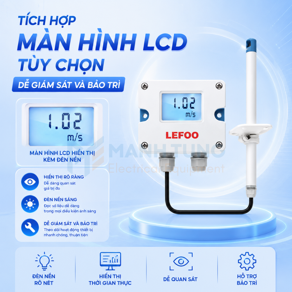 Tích hợp màn hình LCD tùy chọn, dễ giám sát và bảo trì