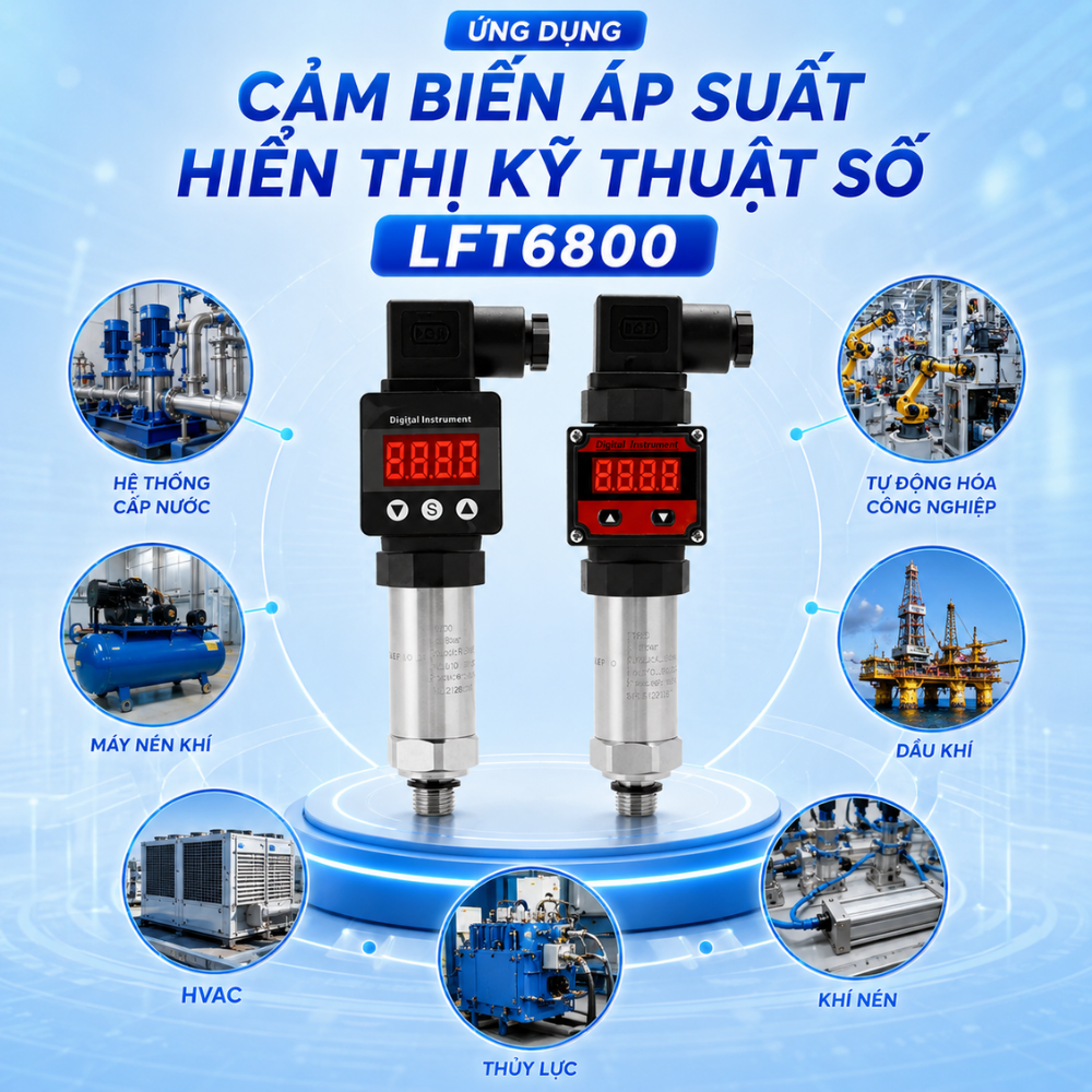 Ứng dụng Cảm biến áp suất hiển thị kỹ thuật số LFT6800