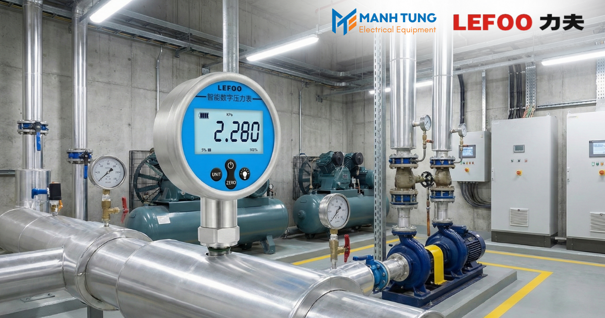 Ứng dụng Đồng hồ áp suất kỹ thuật số chạy pin LFT6100