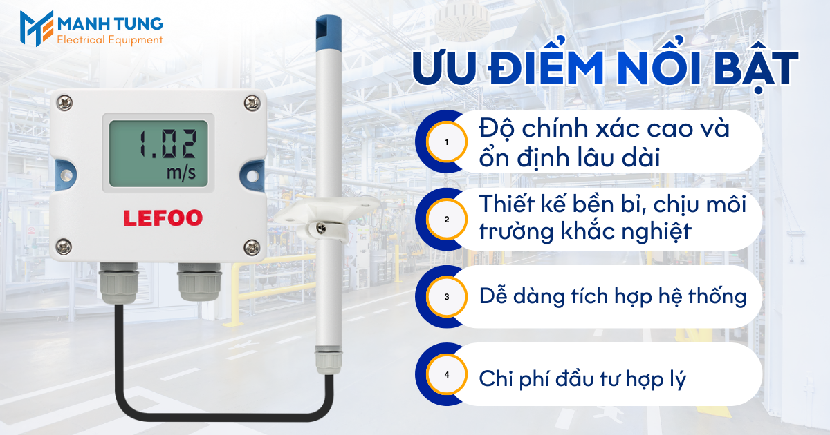 Ưu điểm nổi bật của cảm biến đo tốc độ gió LFS10