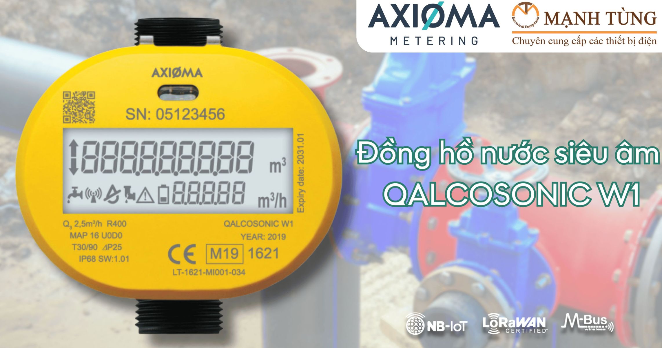 Đồng hồ nước thông minh QALCOSONIC W1