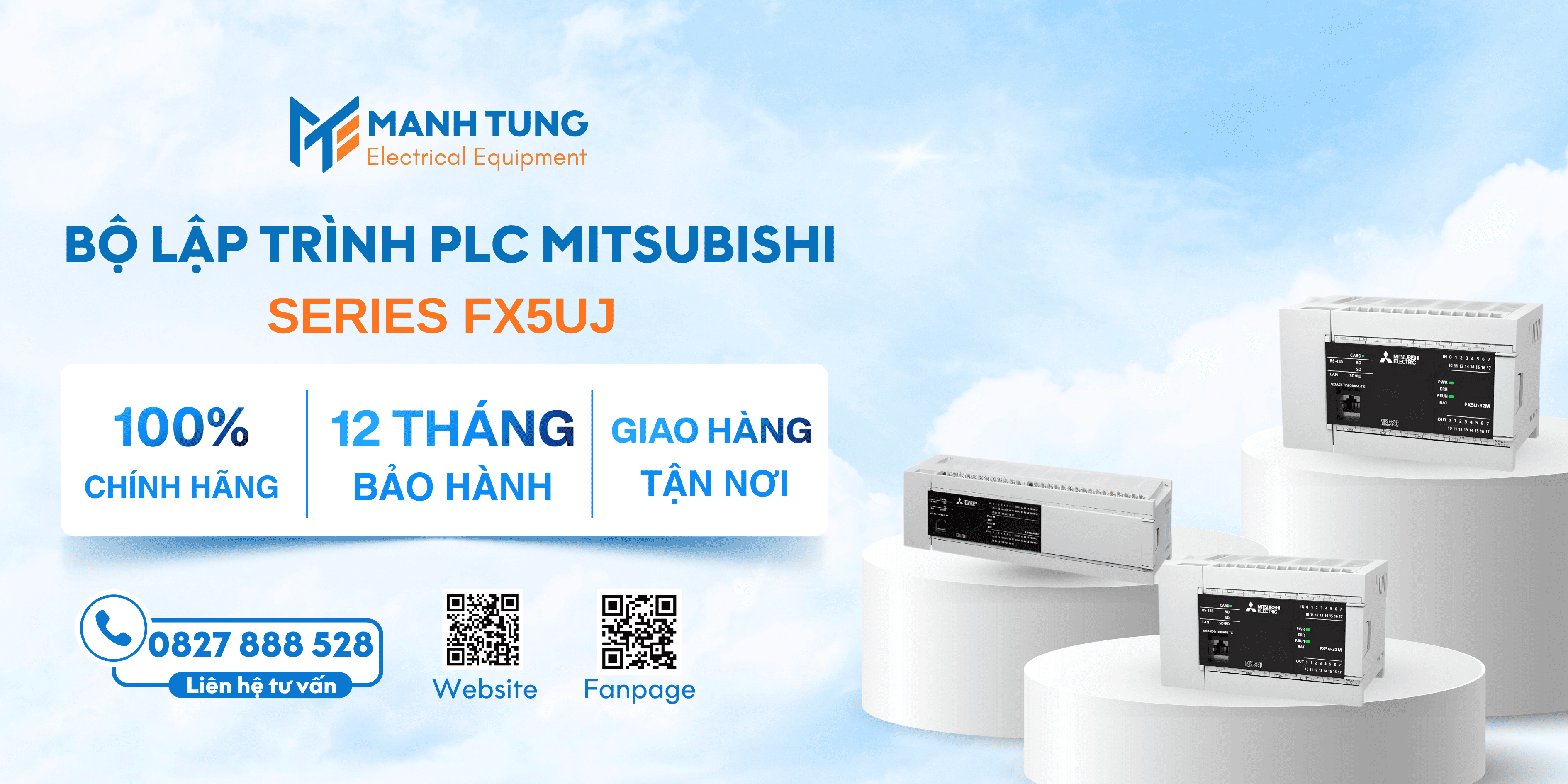 Mạnh Tùng nhà cung cấp bộ lập trình PLC Mitsubishi FX5UJ uy tín chính hãng