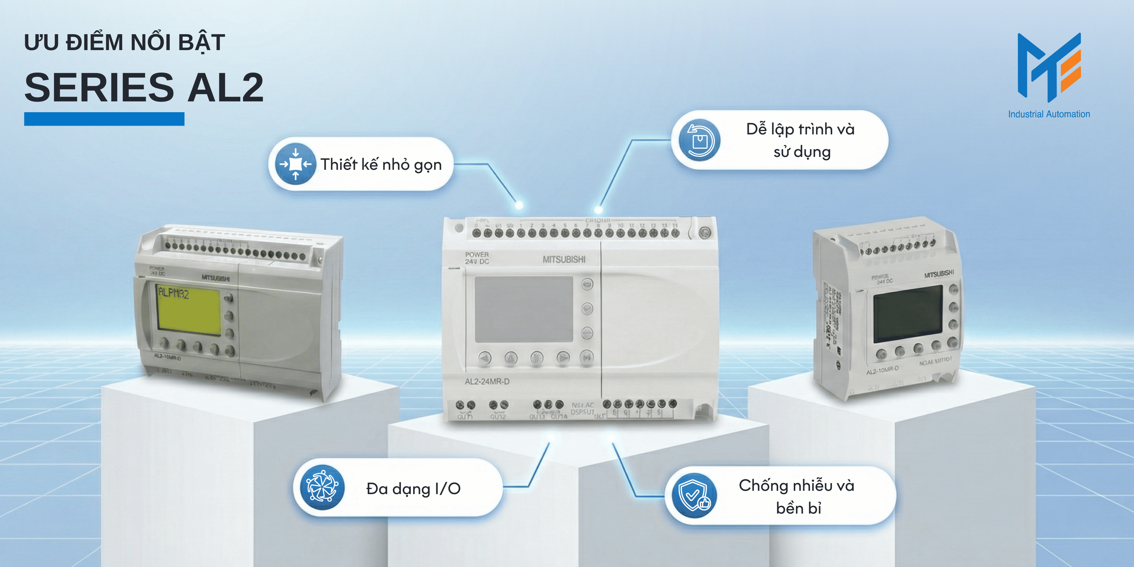Đặc điểm kĩ thuật nổi bật của bộ lập trình PLC Mitsubishi Series AL2