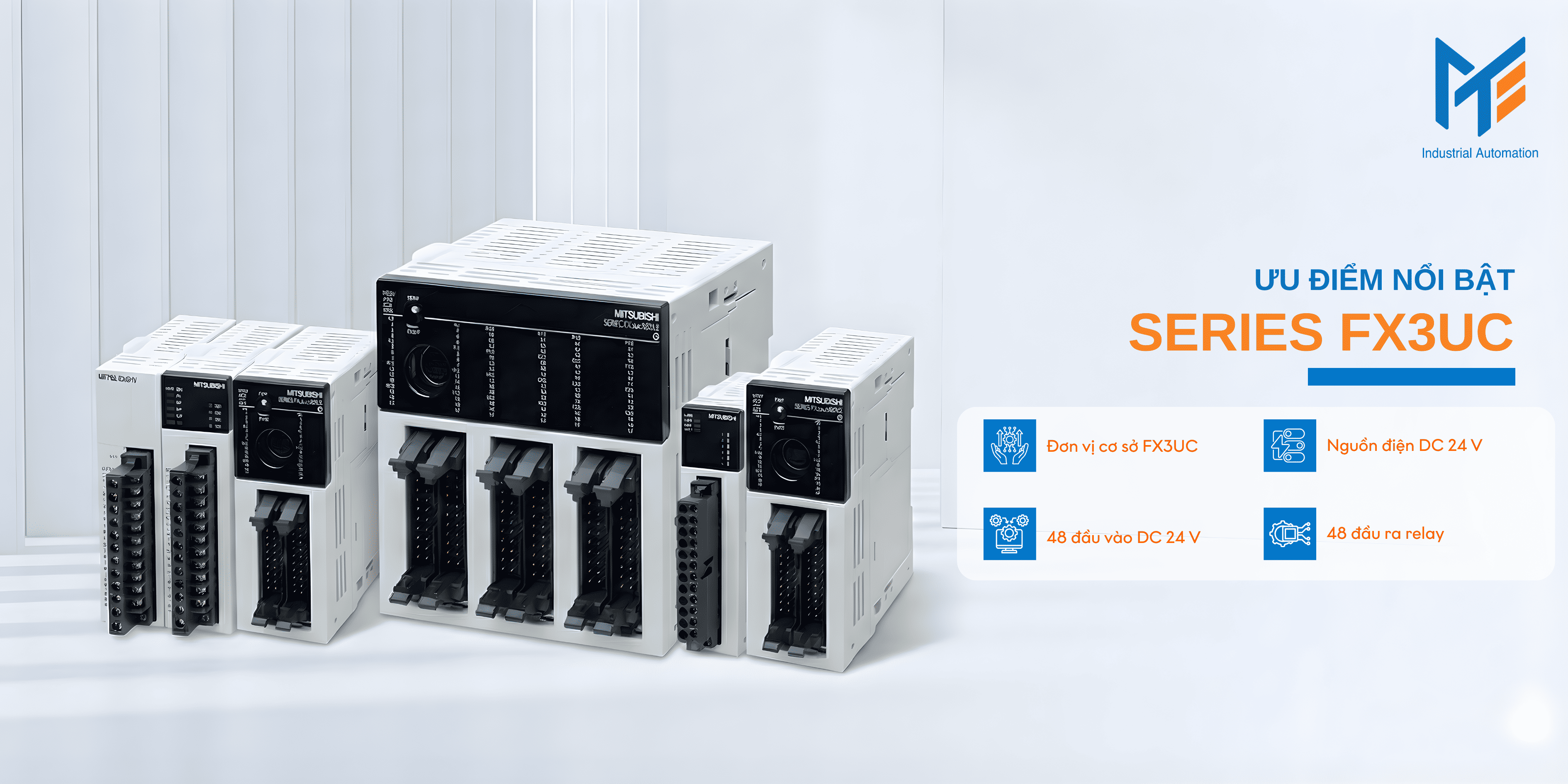 Đặc điểm kỹ thuật nổi bật của bộ lập trình PLC Mitsubishi Series FX3UC