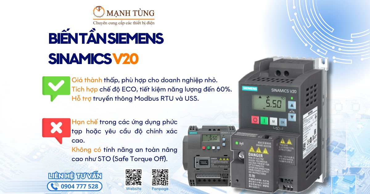 Biến tần Siemens SINAMICS V20