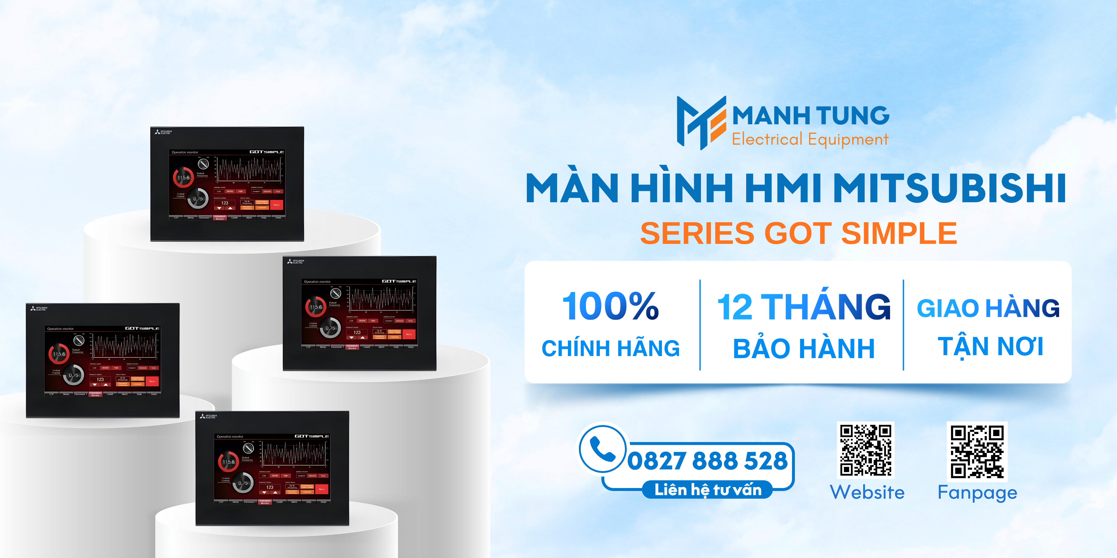 Mạnh Tùng nhà cung cấp màn hình HMI Mitsubishi Series GOT SIMPLE uy tín chính hãng
