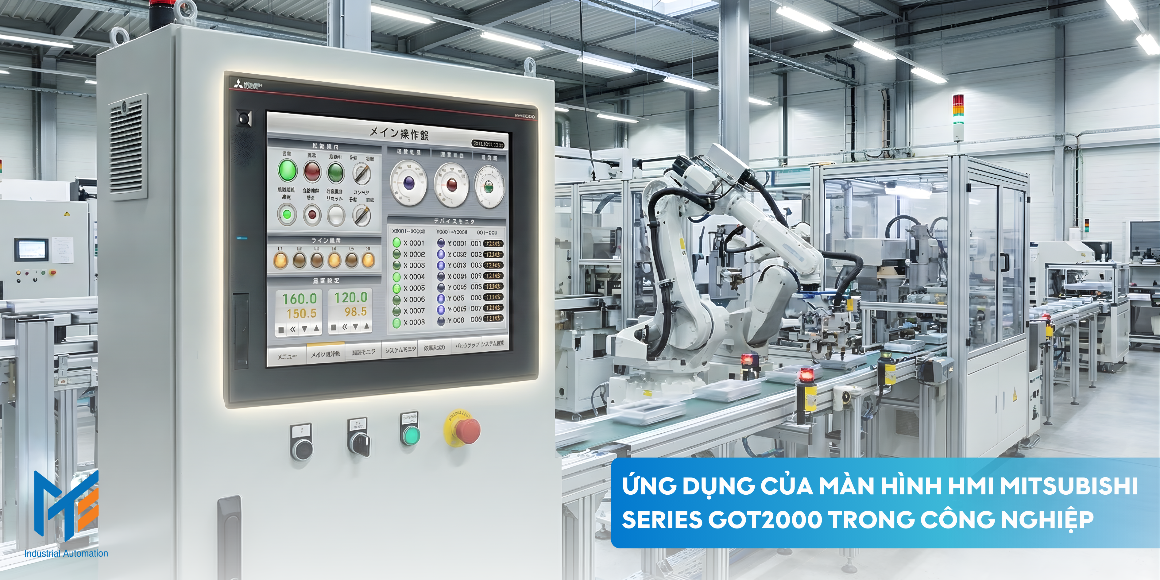 Ứng dụng của màn hình HMI Mitsubishi series GOT2000