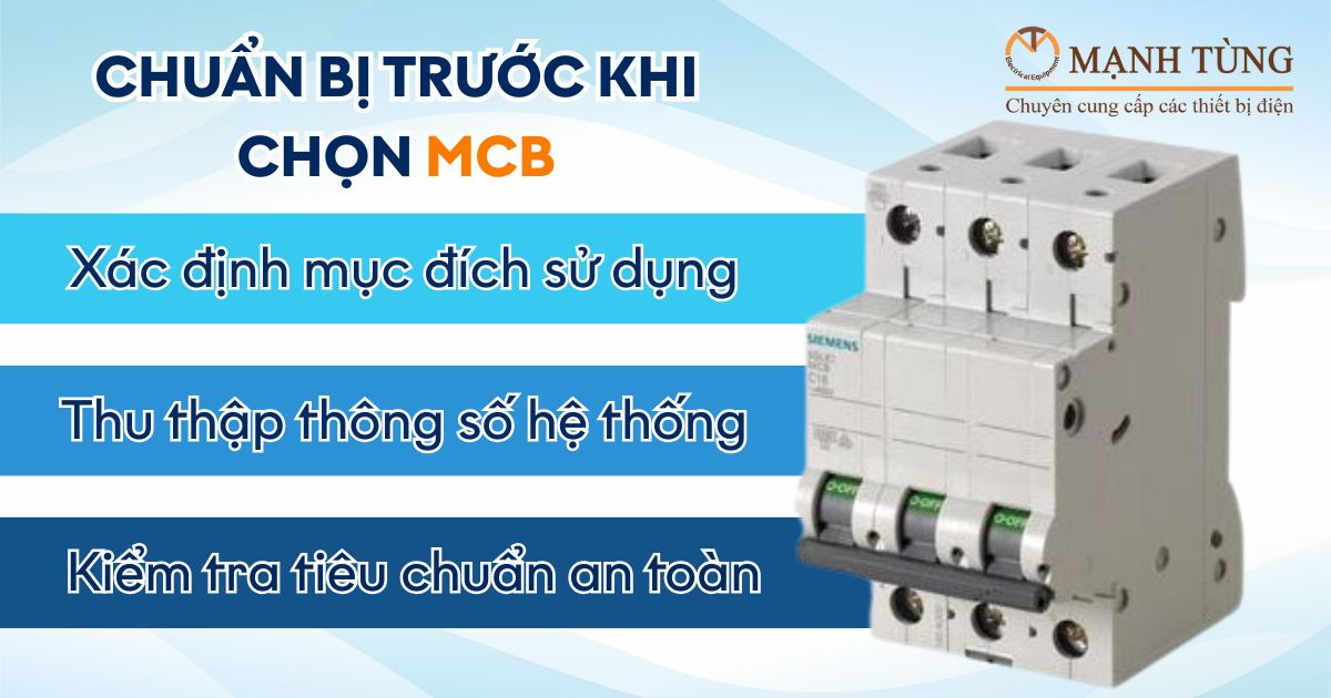 Chuẩn bị trước khi chọn MCB