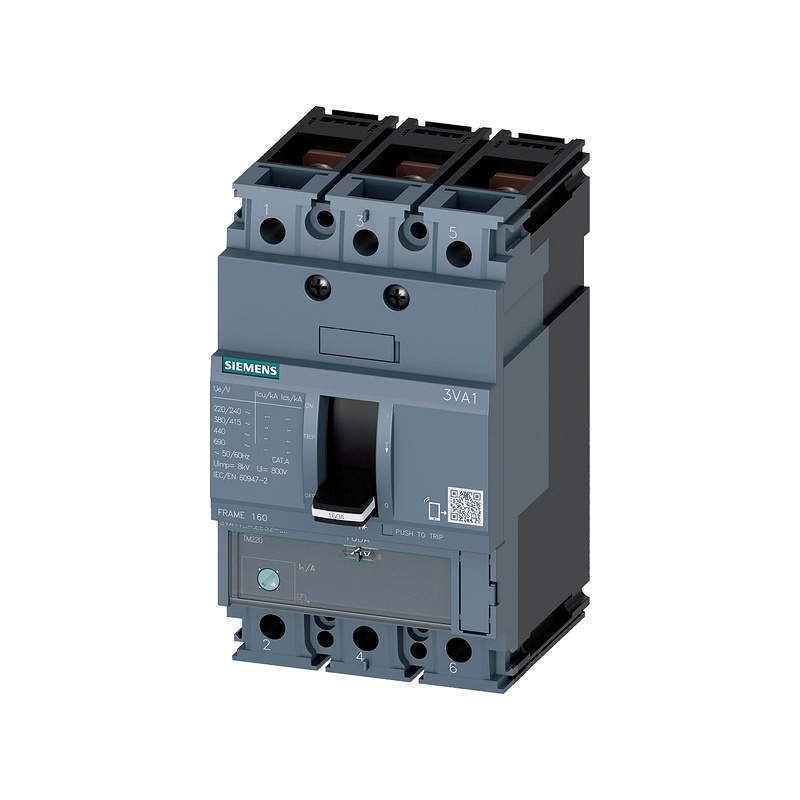 MCCB chỉnh dòng Siemens 3VA1116-5EE32-0AA0 160A 55kA 3P