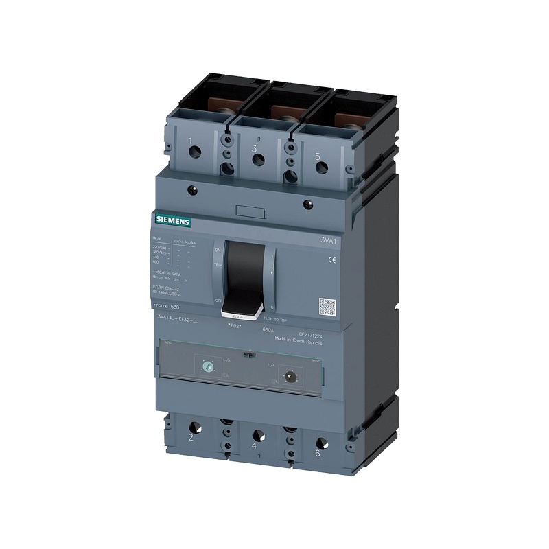 MCCB chỉnh dòng Siemens 3VA1450-4EF32-0AA0 500A 36kA 3P