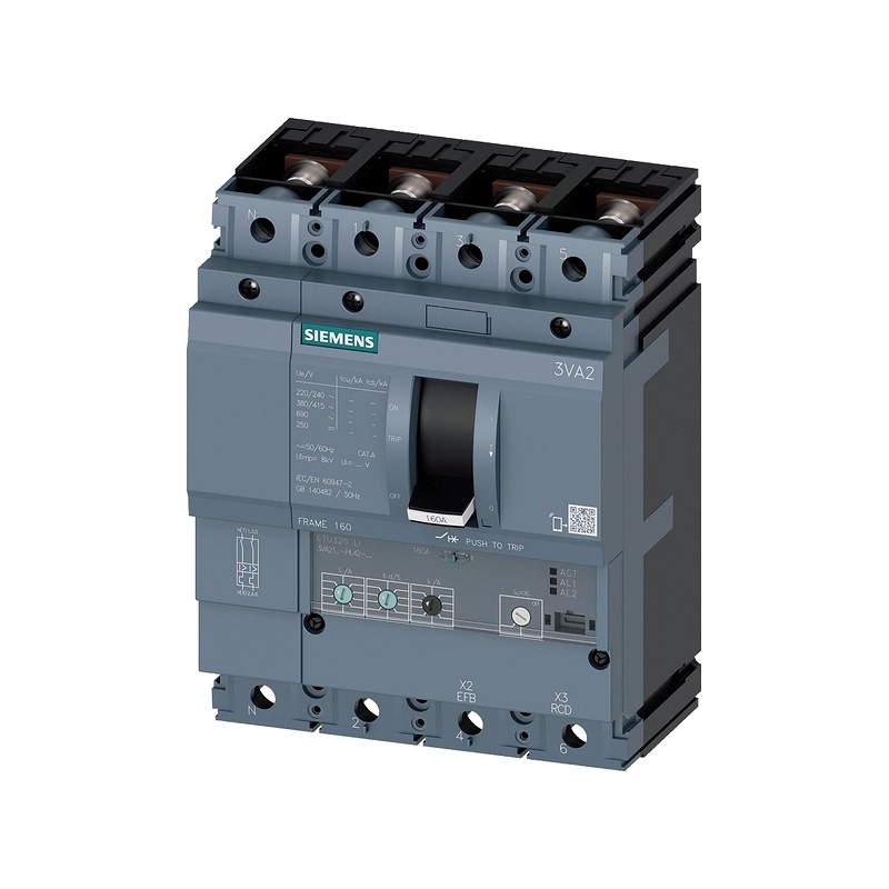 MCCB chỉnh dòng Siemens 3VA2116-6HL42-0AA0 160A 85kA 4P