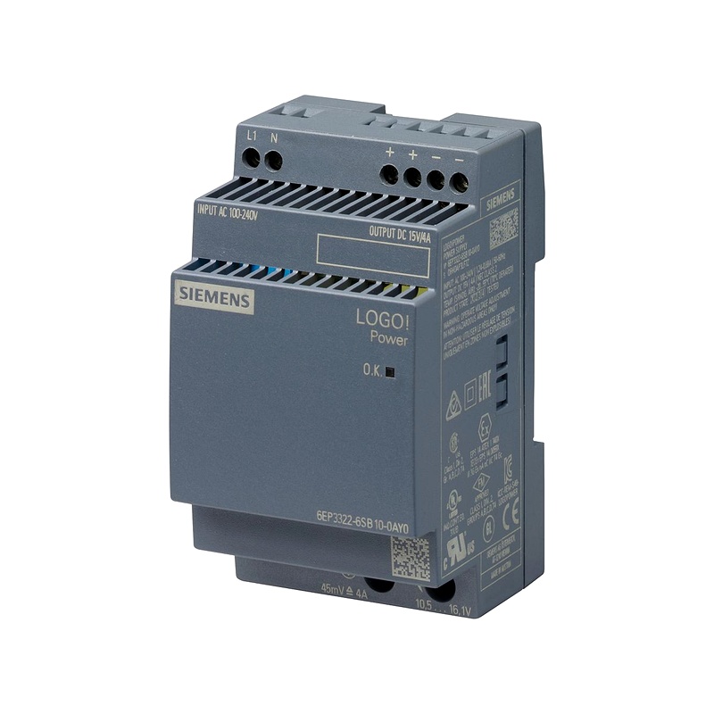6EP3322-6SB10-0AY0 - LOGO!POWER 15 V/4 A Stabilized