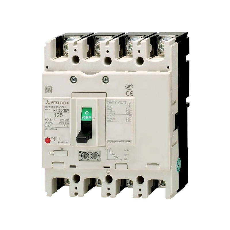 NF125-SEV-4P-63-125A - MCCB Mitsubishi 4P 63-125A 36kA