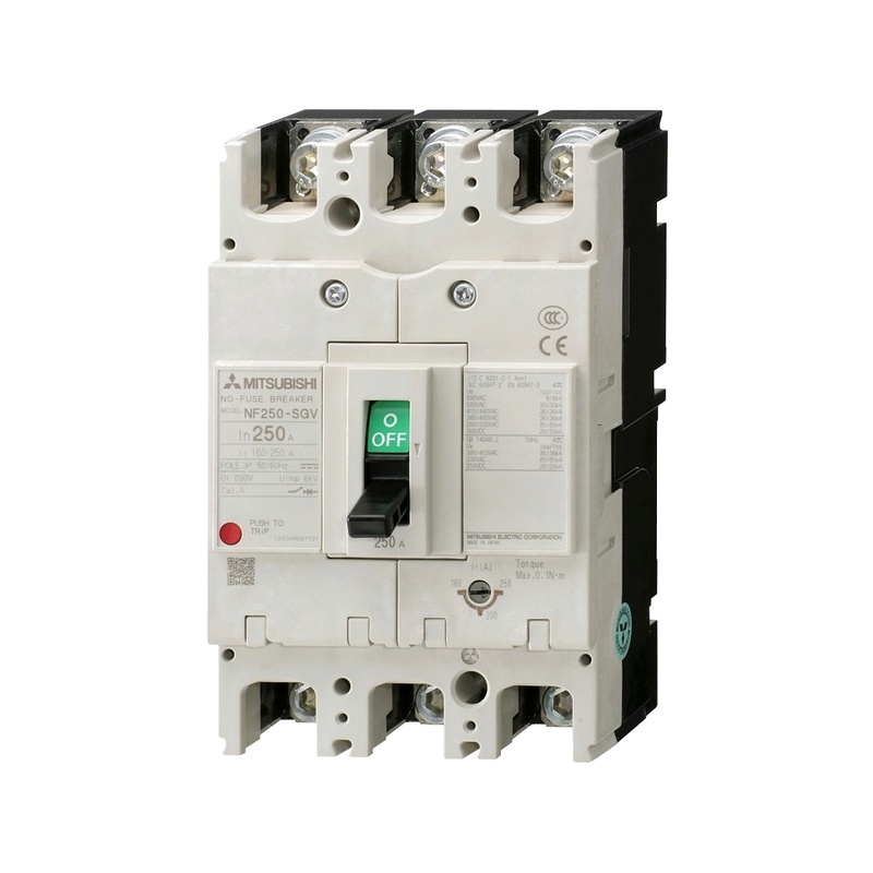NF250-RGV-3P-125-160A - MCCB Mitsubishi 3P 125-160A 125kA