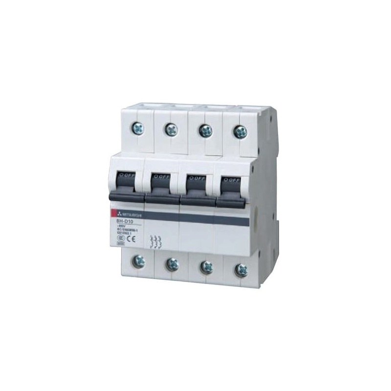 BH-D10-4P-40A-TYPE-C-N - MCB Mitsubishi 4P 40A Type C
