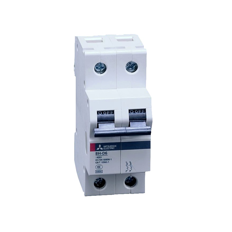 BH-D6-2P-2A-TYPE-C-N - MCB Mitsubishi 2P 2A Loại C