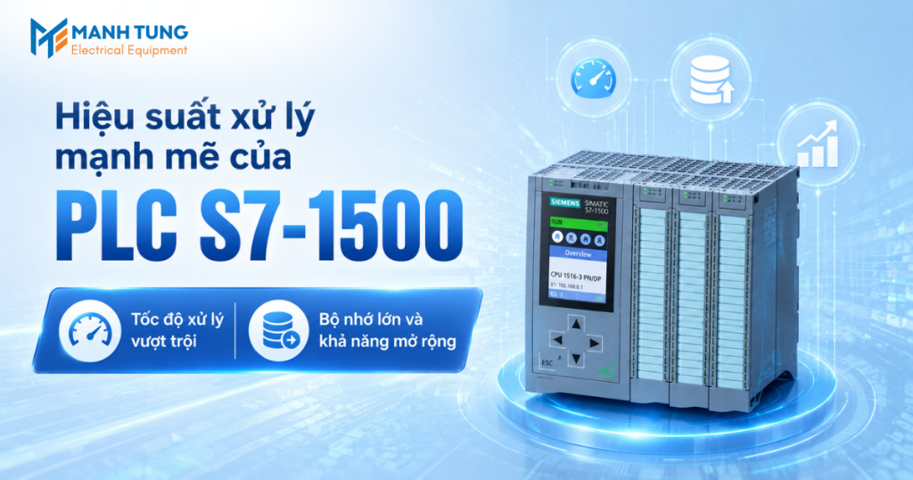Hiệu suất xử lý mạnh mẽ của PLC S7-1500