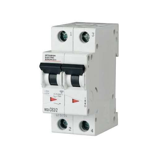MCB-C2-2 | Aptomat MCB Mitsubishi 2P 22A, Dòng Cắt 10kA/15kA