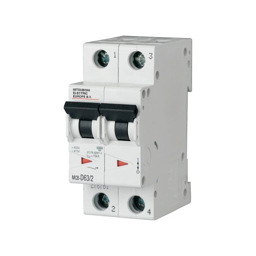 MCB-D2-2 - Aptomat MCB Mitsubishi 2P 22A, D-curve, Icu 15kA