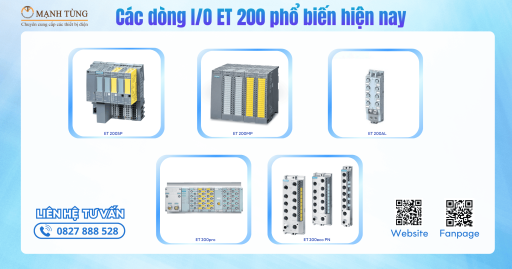 Các dòng I/O ET 200 phổ biến hiện nay