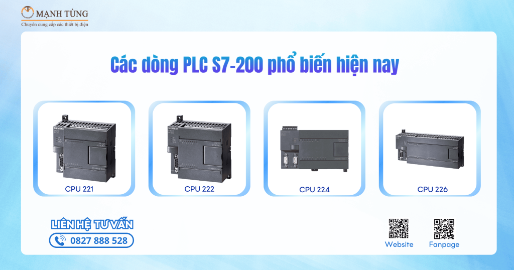 Các dòng PLC S7-200 phổ biến hiện nay