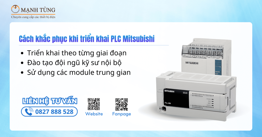 Cách khắc phục khi triển khai PLC Mitsubishi