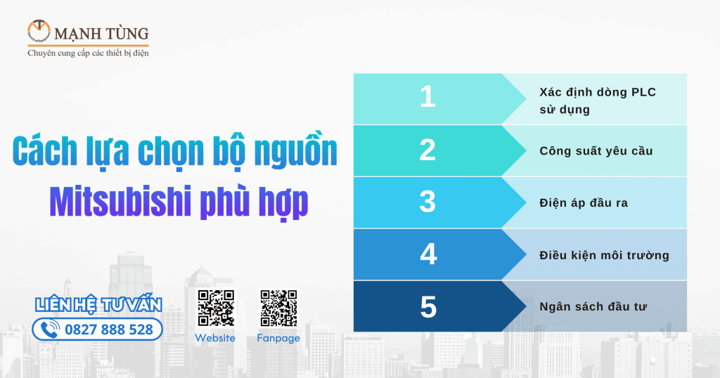 Cách lựa chọn bộ nguồn Mitsubishi phù hợp