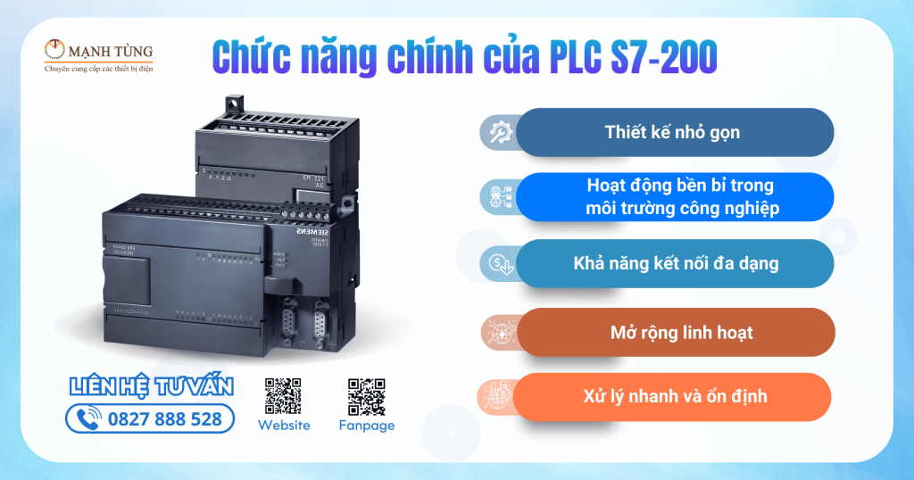 Chức năng chính của PLC S7-200