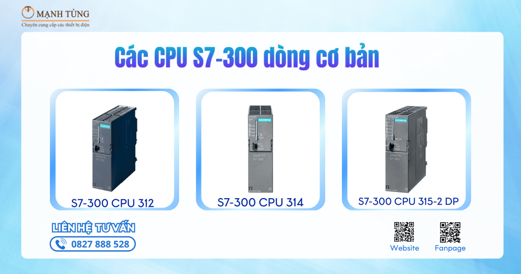 Các CPU S7-300 dòng cơ bản