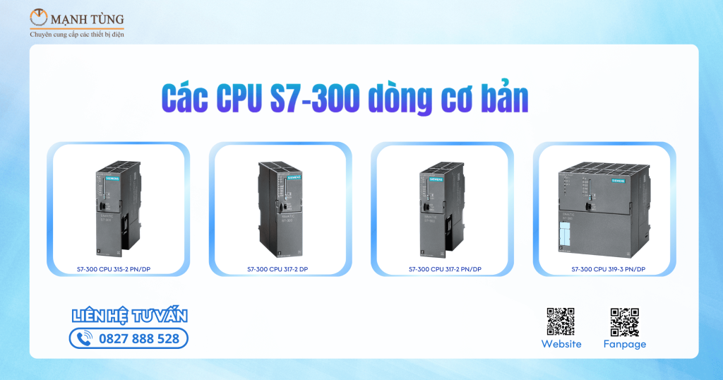 Các CPU S7-300 dòng cơ bản