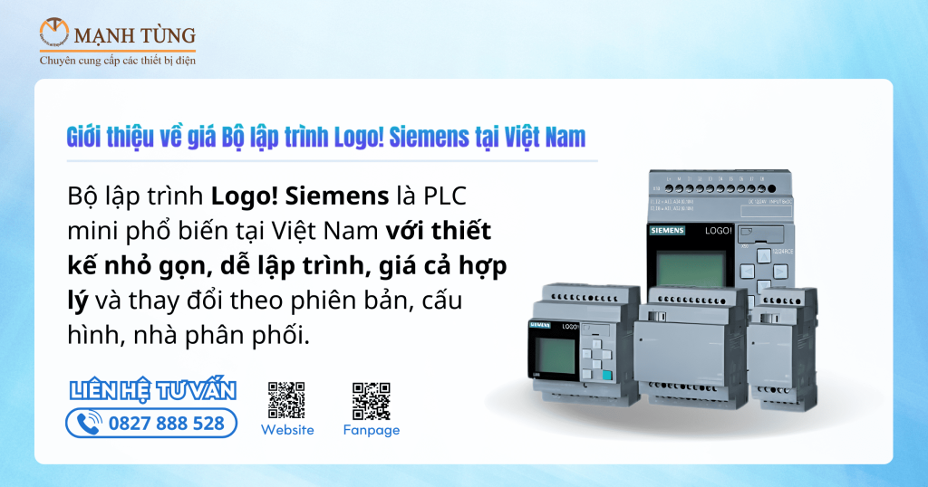 Giới thiệu về giá Bộ lập trình Logo! Siemens tại Việt Nam