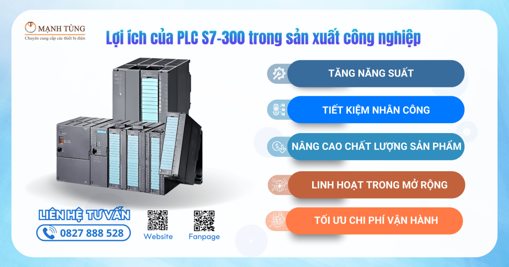Lợi ích của PLC S7-300 trong sản xuất công nghiệp
