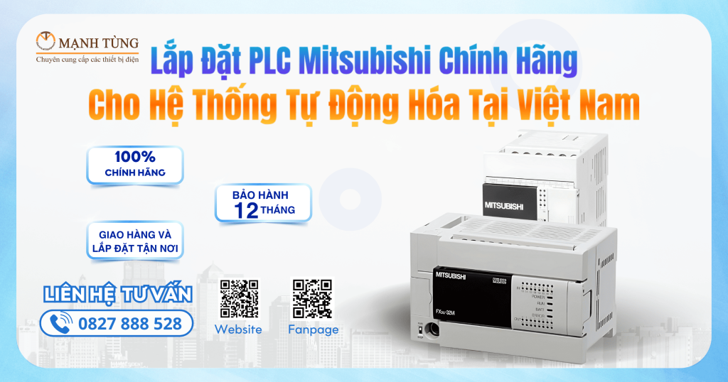 Mạnh Tùng lắp đặt PLC Mitsubishi chính hãng uy tín