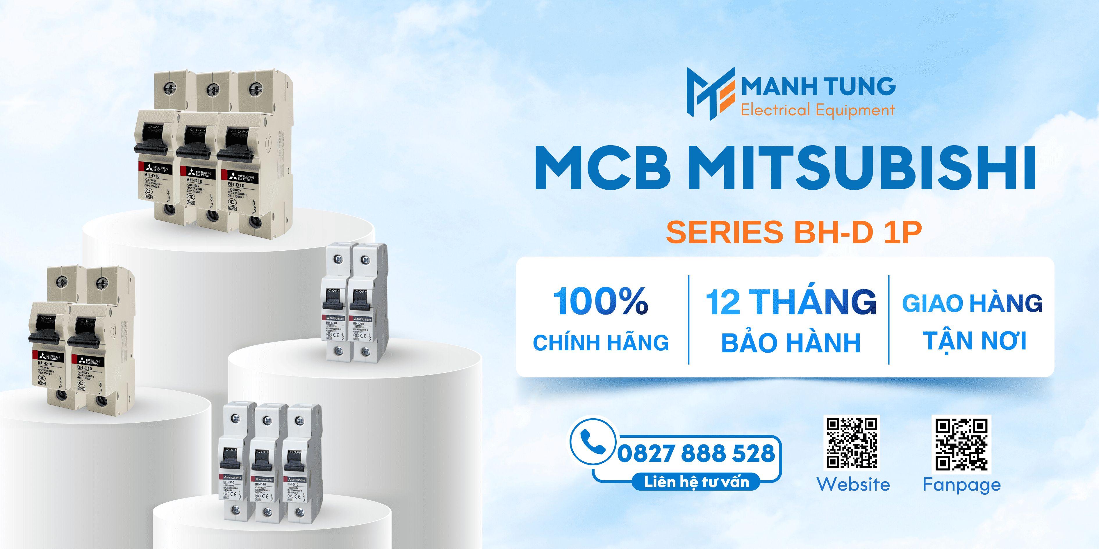 Mạnh Tùng nhà cung cấp MCB Mitsubishi Series BH-D 1P uy tín chính hãng